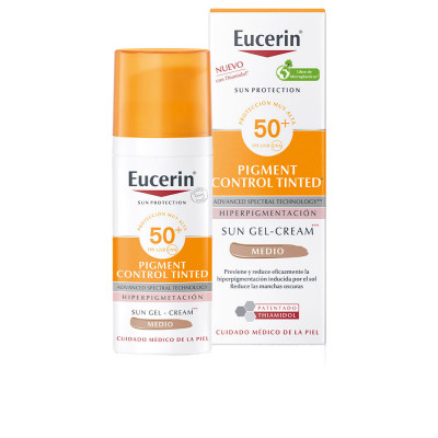 SOLAIRE PROTECTION gel-crème contrôle pigmentaire couleur SPF50+ med