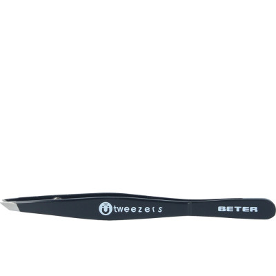 Pince à épiler magnétique pointe oblique noir 1 u