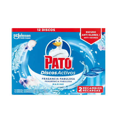 DUCK WC ACTIVE DISCS x 2 pièces détachées fraicheur marine 12 u