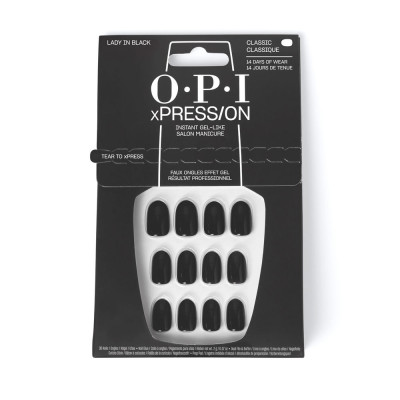 OPI xPRESS/ON Ongles artificiels Iconic Shades Lady in Black 30 u