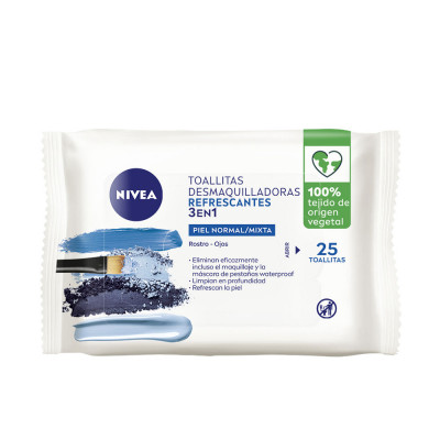 LINGETTES DÉMAQUILLANTES Rafraîchissantes 3 en 1 25 u