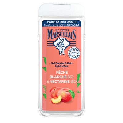 LE PETIT MARSEILLAIS gel de bain pêche et nectarine 650 ml