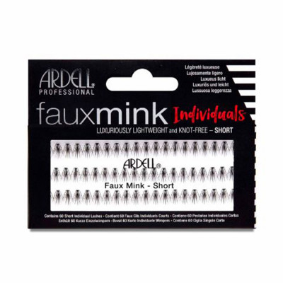 FAUX MINK pestañas individuales negras short 1 u