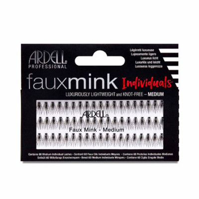 FAUX MINK pestañas individuales negras medium 1 u