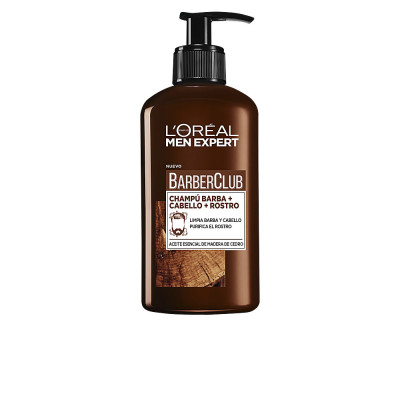 MEN EXPERT BARBER CLUB shampooing barbe-visage-cheveux 200 ml