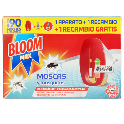 BLOOM MAX MOUCHES & MOUSTIQUES apt électrique + 2 recharges