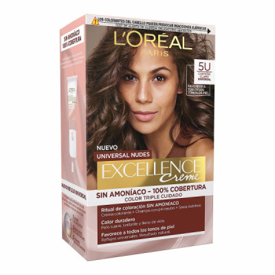 L’ORÉAL PARIS EXCELLENCE NUDES 2U Brune la Plus Foncée | Coloration Permanente Soin Triple Action – Lot de 5
