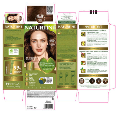 Coloration sans ammoniaque NATURTINT 5Wb-Brun cuivré radieux 170 ml