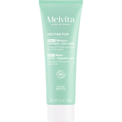 Masque exfoliant 3 en 1 NECTAR PUR 75 ml