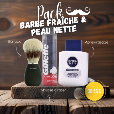 Pack rasage homme : fraîcheur et hydratation