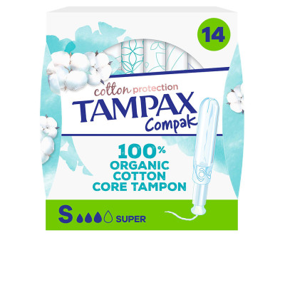 TAMPAX 100% COTON BIOLOGIQUE super plug 14 unités