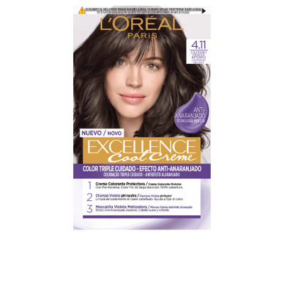 Teinture capillaire EXCELLENCE COOL 4.11-brun cendré intense 192 ml